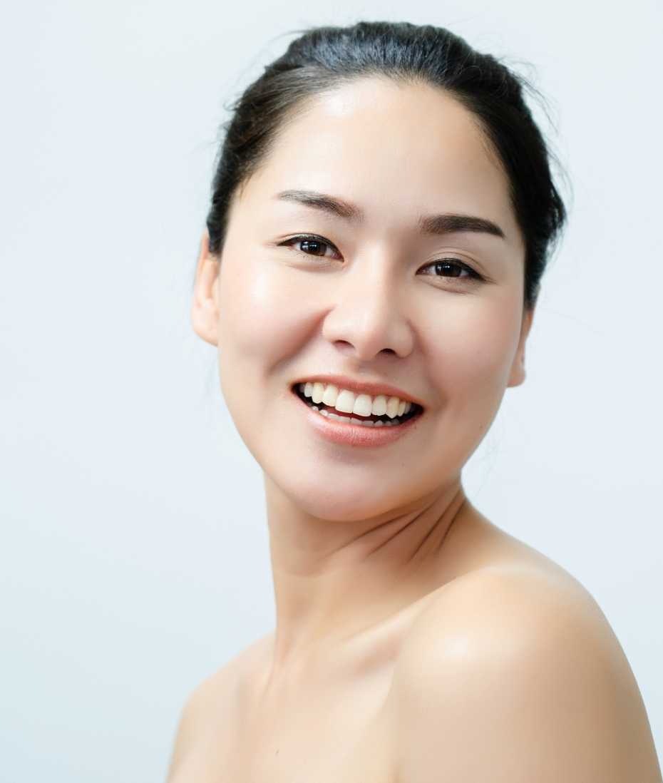 woman with perfect skin