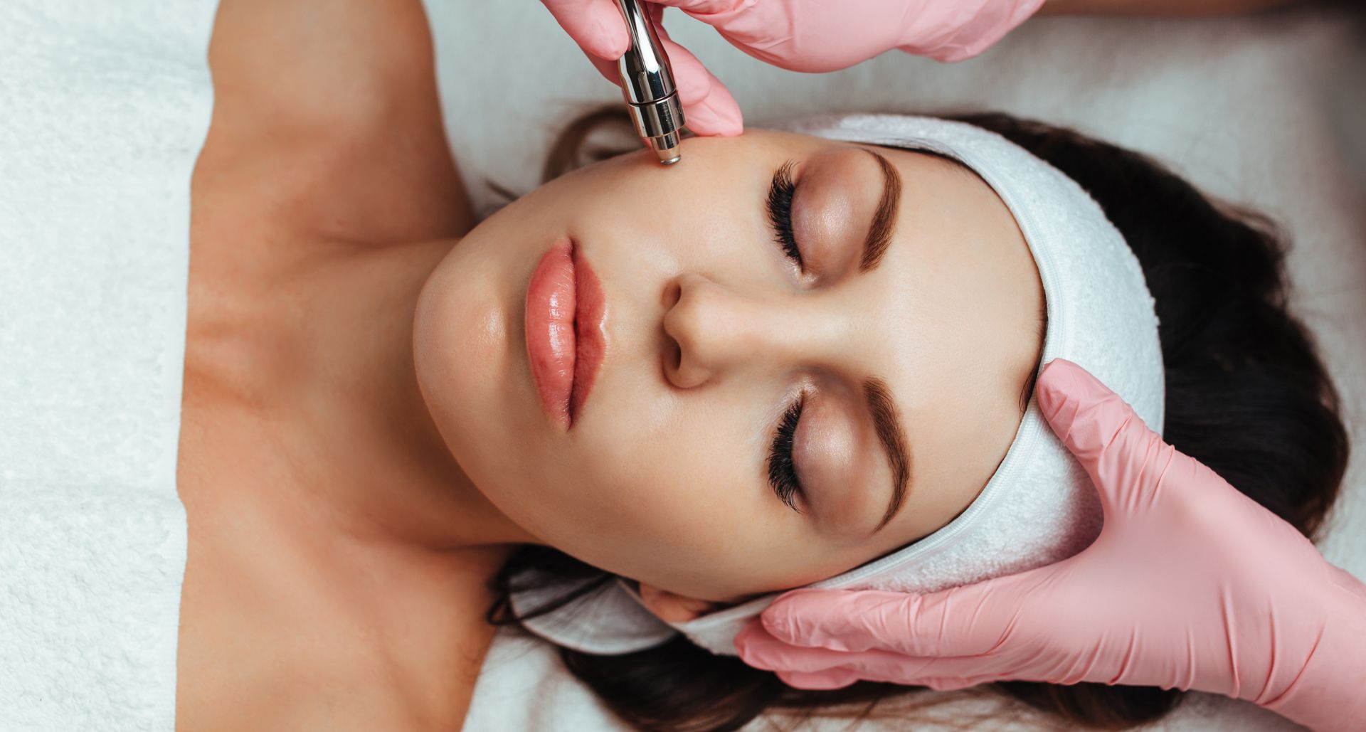woman during a microdermabrasion session